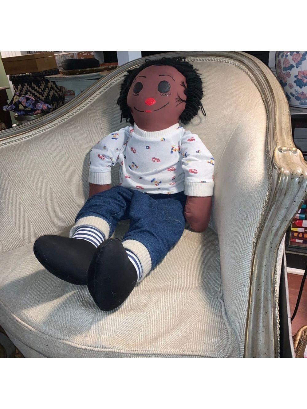 Homemade Rag Doll Brown/Blue Size One Size